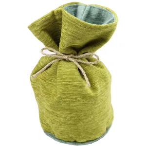 Plain Chenille Contrast Green   Duck Egg Blue Door Stop With String