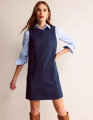 Pocket Detail Mini Shift Dress-French Navy