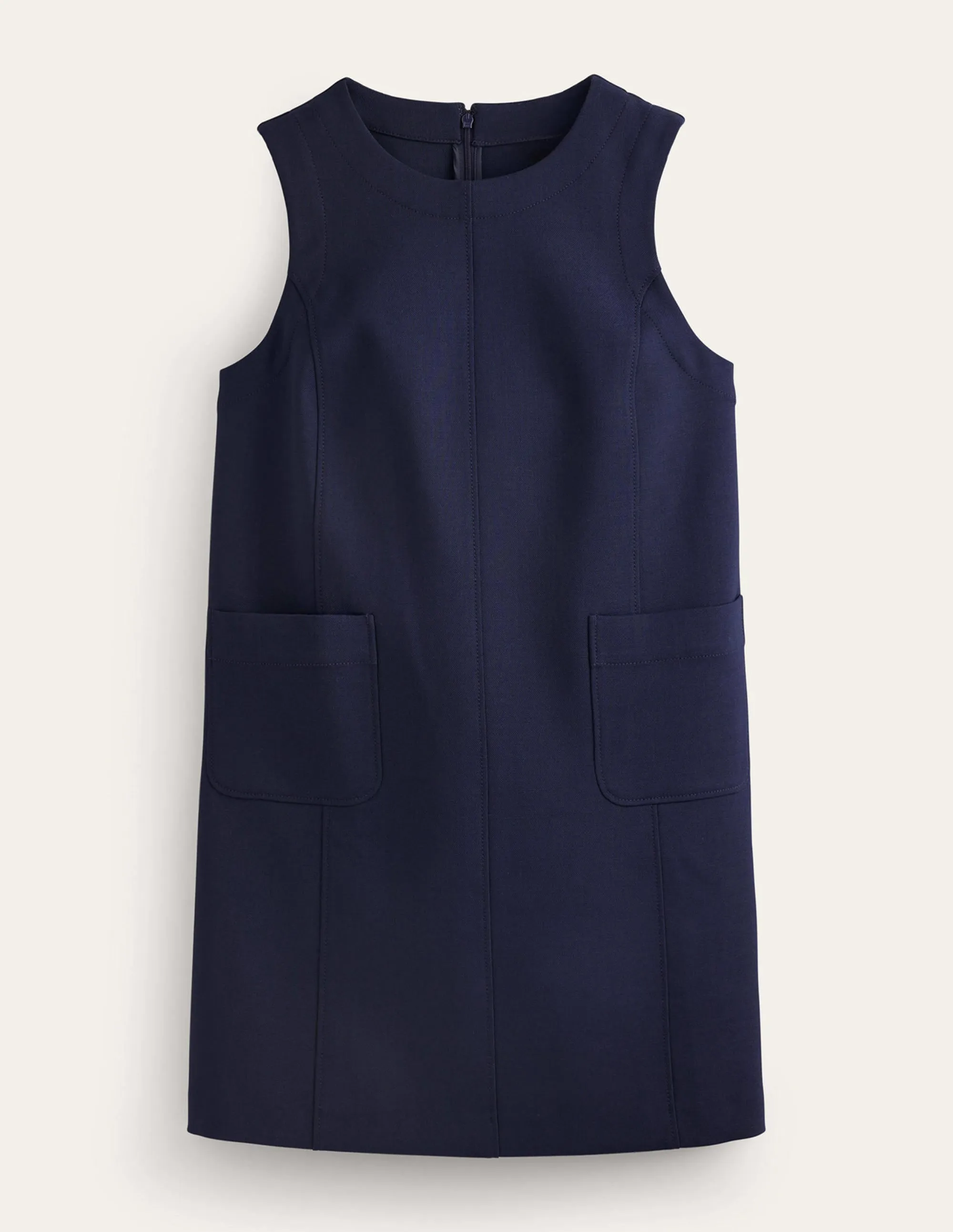 Pocket Detail Mini Shift Dress-French Navy