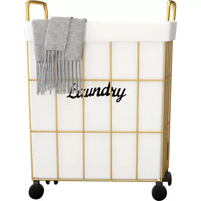 PREMIUM LAUNDRY BASKET WITH ROLLING WHEELS