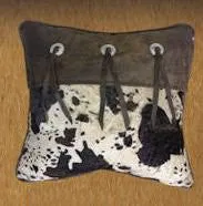 "El Dorado" Western Cowhide Print Accent Pillow