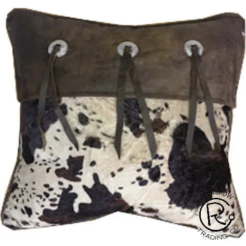 "El Dorado" Western Cowhide Print Accent Pillow