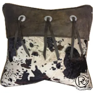"El Dorado" Western Cowhide Print Accent Pillow