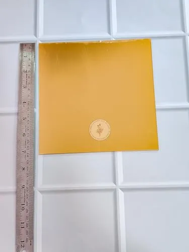 R&H Acrylic Mirror Square Gold Pack of 2PC for, Wall and Home Decorations ETC... (5 INCH)