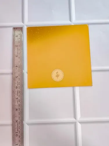 R&H Acrylic Mirror Square Gold Pack of 2PC for, Wall and Home Decorations ETC... (5 INCH)