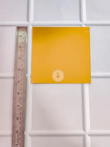 R&H Acrylic Mirror Square Gold Pack of 2PC for, Wall and Home Decorations ETC... (5 INCH)