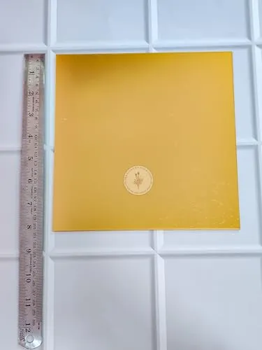 R&H Acrylic Mirror Square Gold Pack of 2PC for, Wall and Home Decorations ETC... (5 INCH)