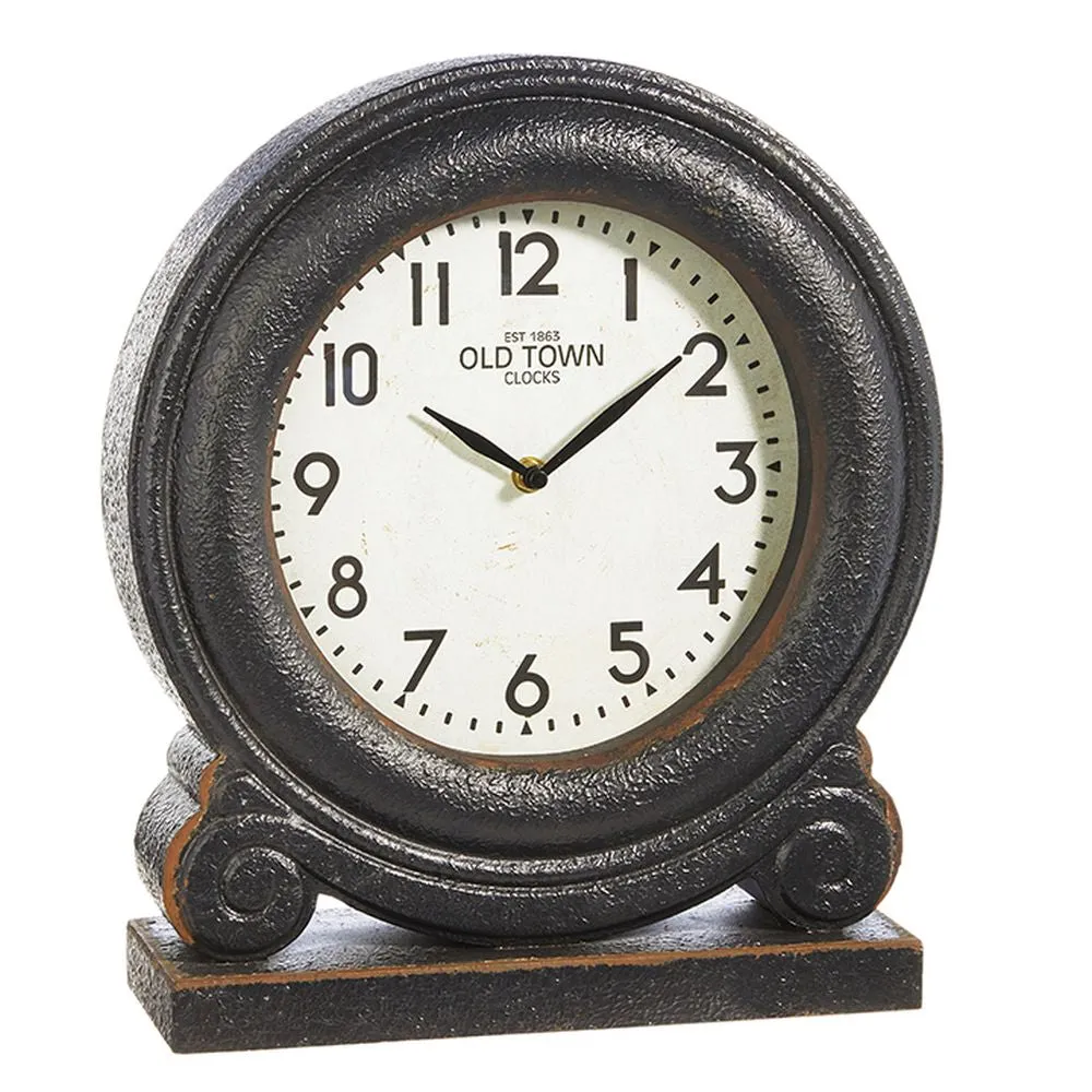 Raz Imports 2023 Manor House 14.25" Black Clock