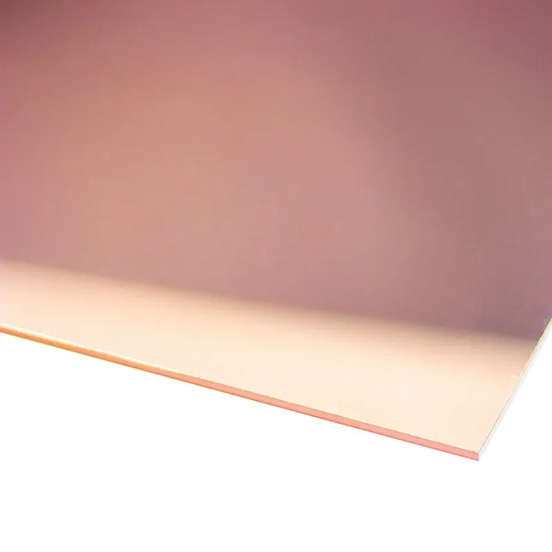 Rose Gold Mirrored Acrylic Sheet 3mm x 600mm x 400mm