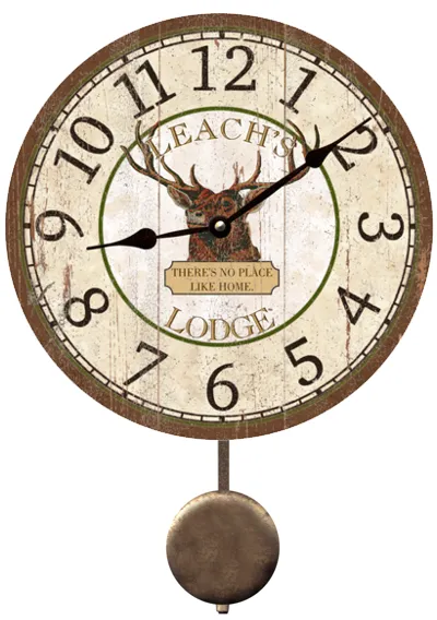 Rustic Buck Clock- Personalized Hunting Lodge Decor