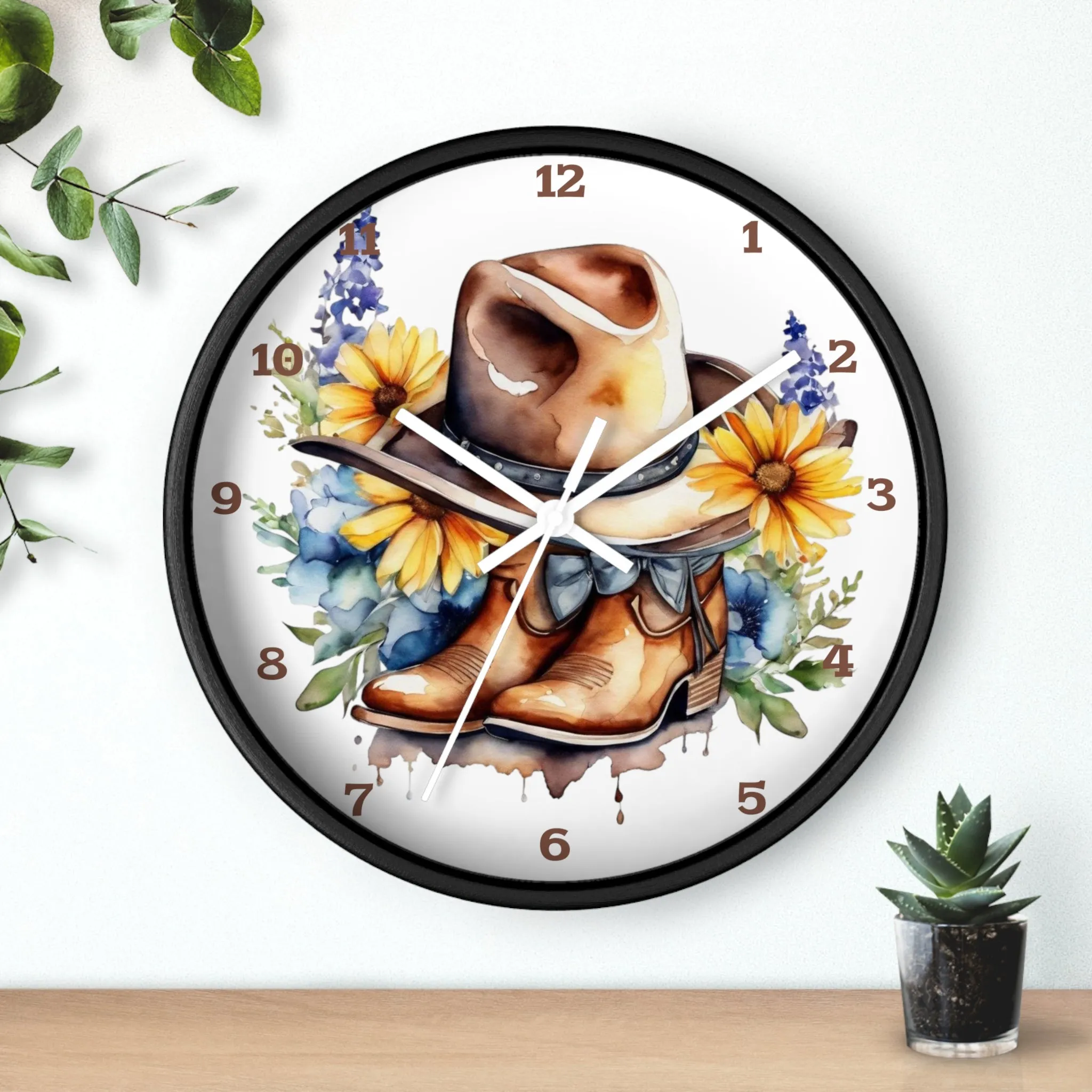 Rustic Charm Wall Clock, Western Wall Clock, Country Wall Clock
