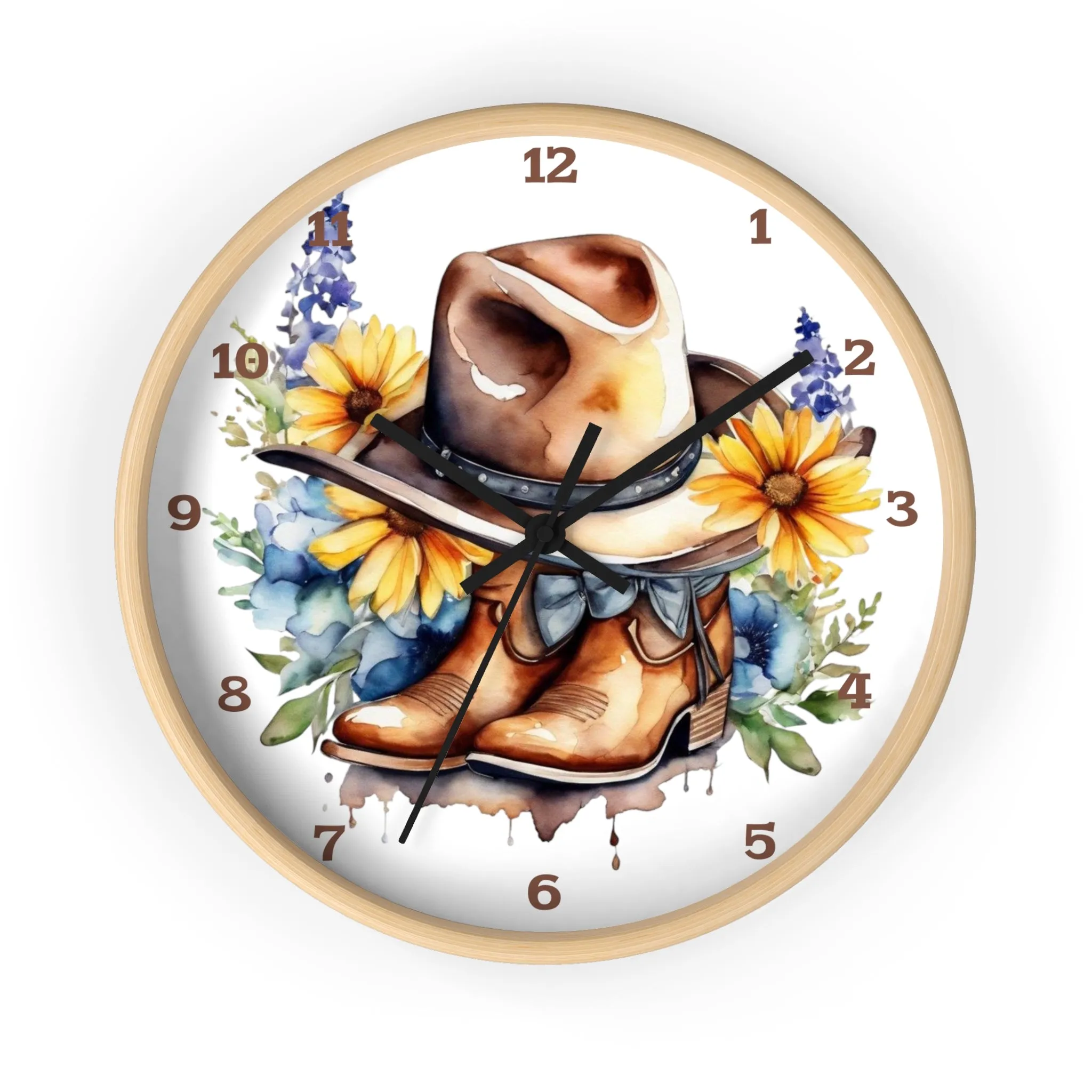 Rustic Charm Wall Clock, Western Wall Clock, Country Wall Clock