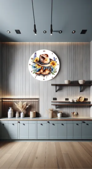 Rustic Charm Wall Clock, Western Wall Clock, Country Wall Clock