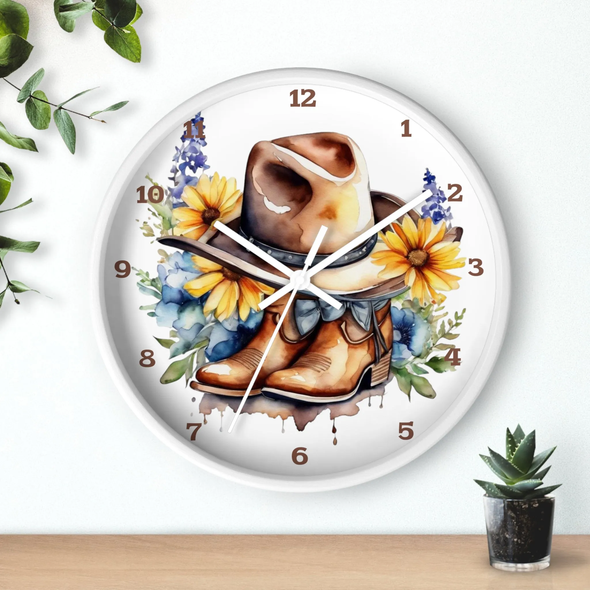 Rustic Charm Wall Clock, Western Wall Clock, Country Wall Clock