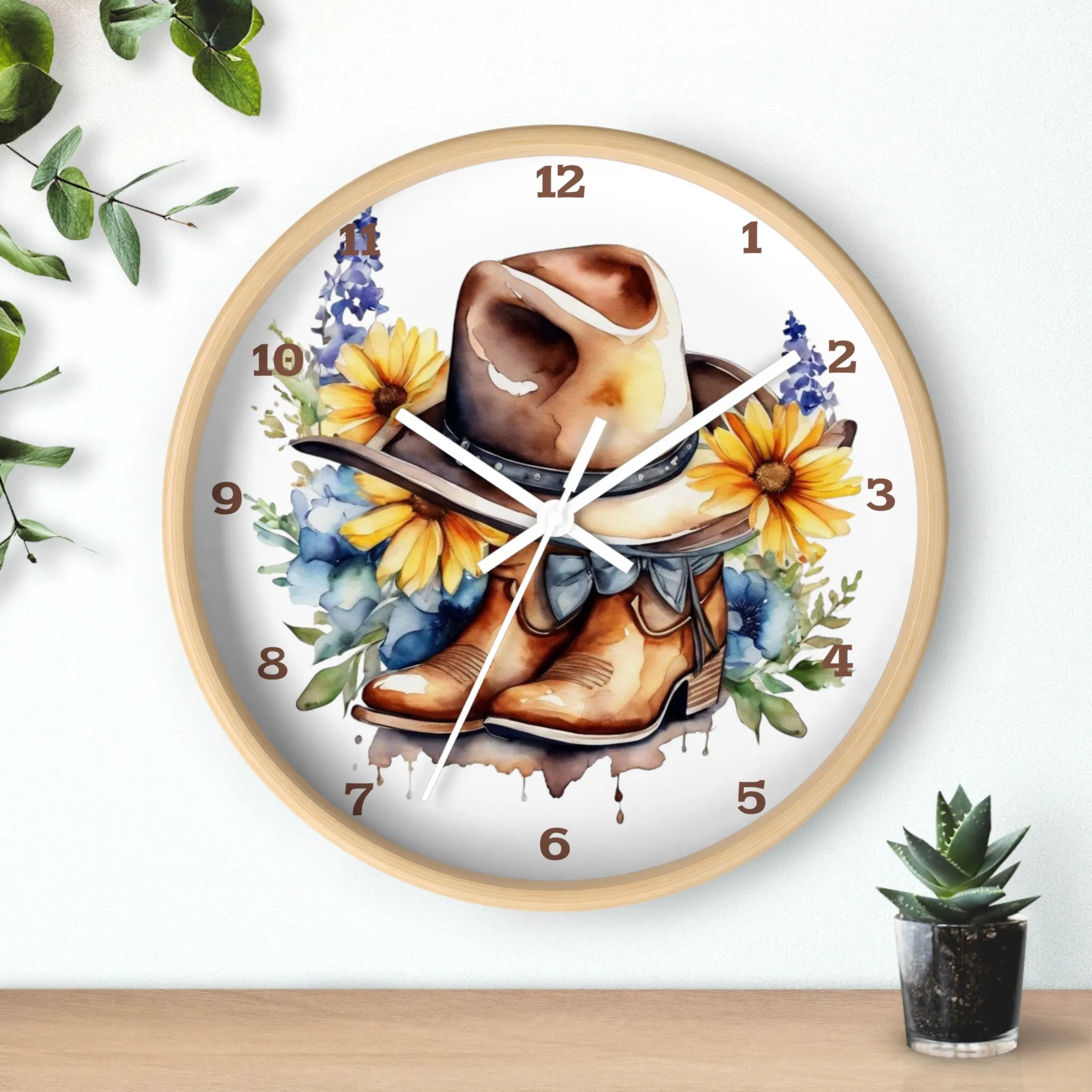 Rustic Charm Wall Clock, Western Wall Clock, Country Wall Clock