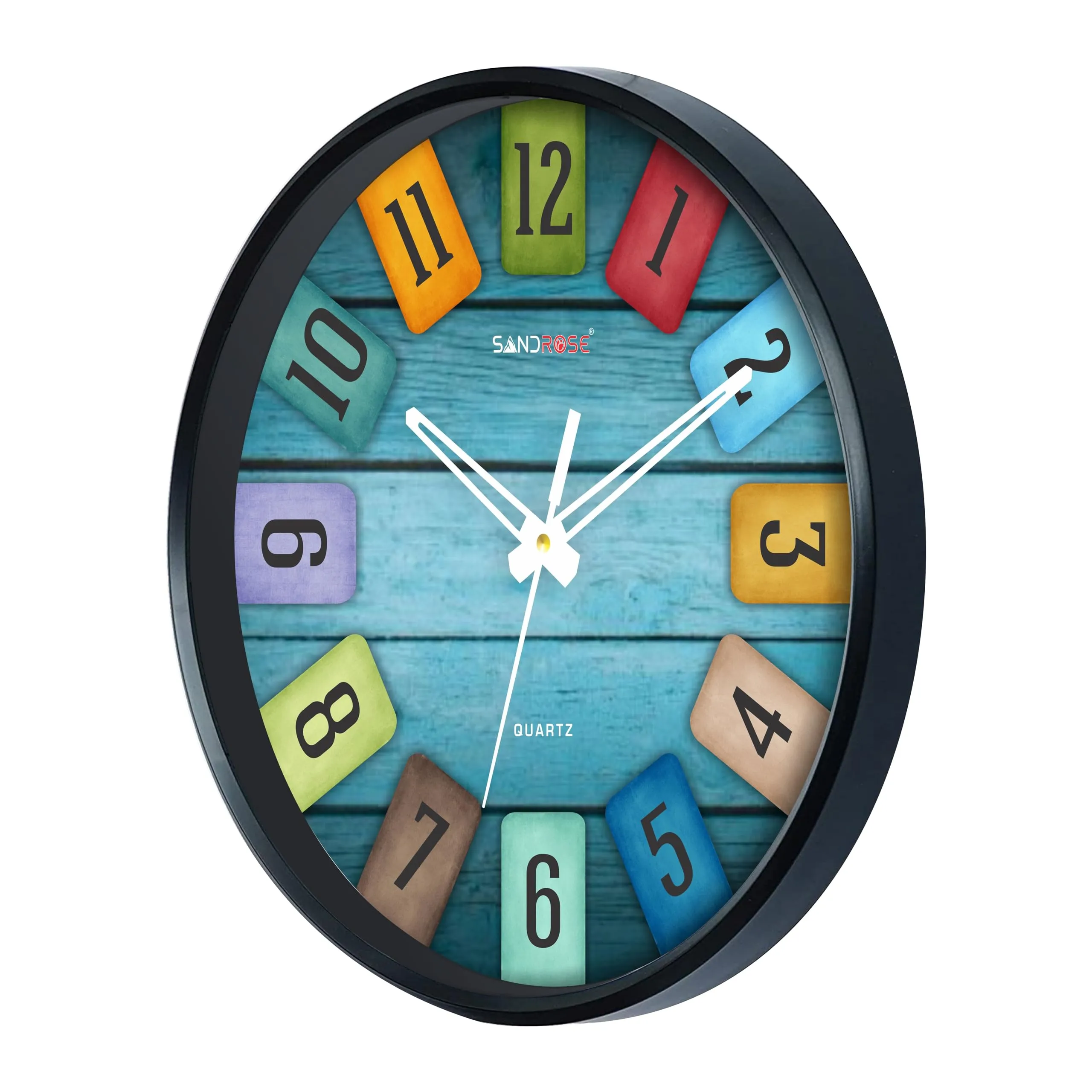SANDROSE 10-inch Classic & Stylish Wall Clock with Modern Touches, Perfect for Home Living Room Bedroom Hall Office -2058