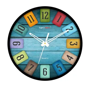 SANDROSE 10-inch Classic & Stylish Wall Clock with Modern Touches, Perfect for Home Living Room Bedroom Hall Office -2058