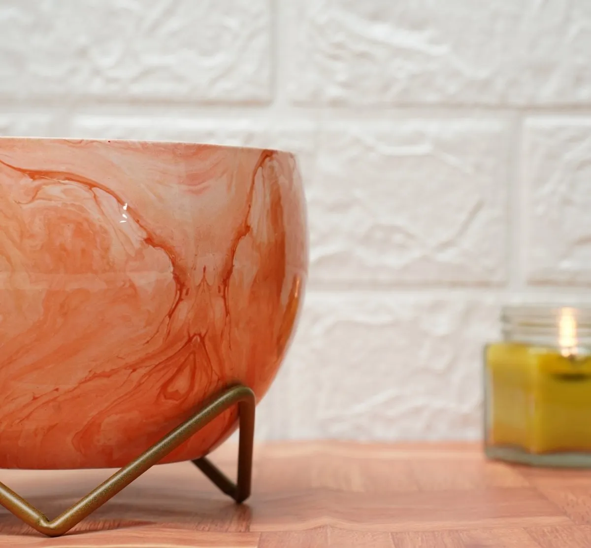 Small Pot for Indoor Plants - Marble Pink