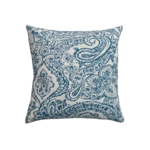 Square Cotton & Linen Printed Pillow w/ Pattern (Each One Will Vary) - 20"
