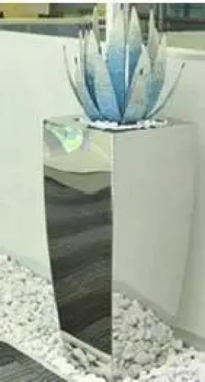 Stainles Steel SS Curvy Square Planter