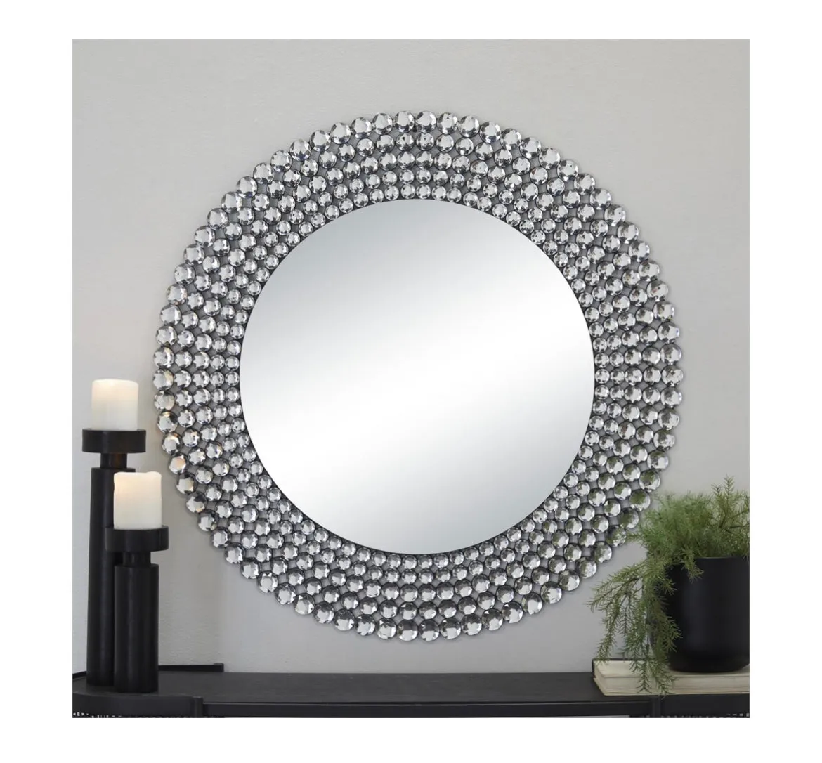 Starburst Wall Mirror With Crystal Embellishment - 36" X 1" X 36"