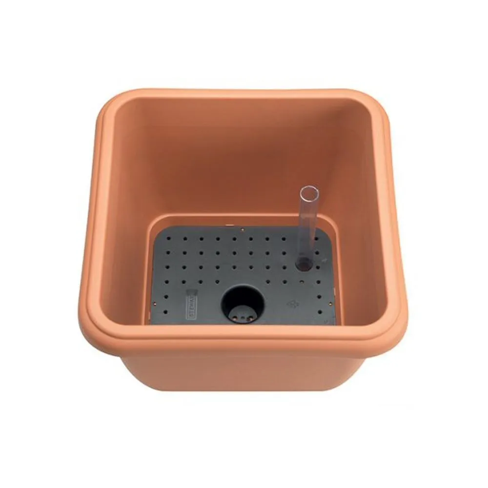 Stewarts 40cm Green Square Balconniere Plastic Planter