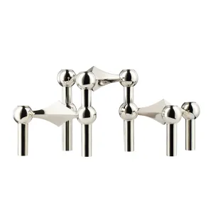 STOFF NAGEL chrome candle holder set