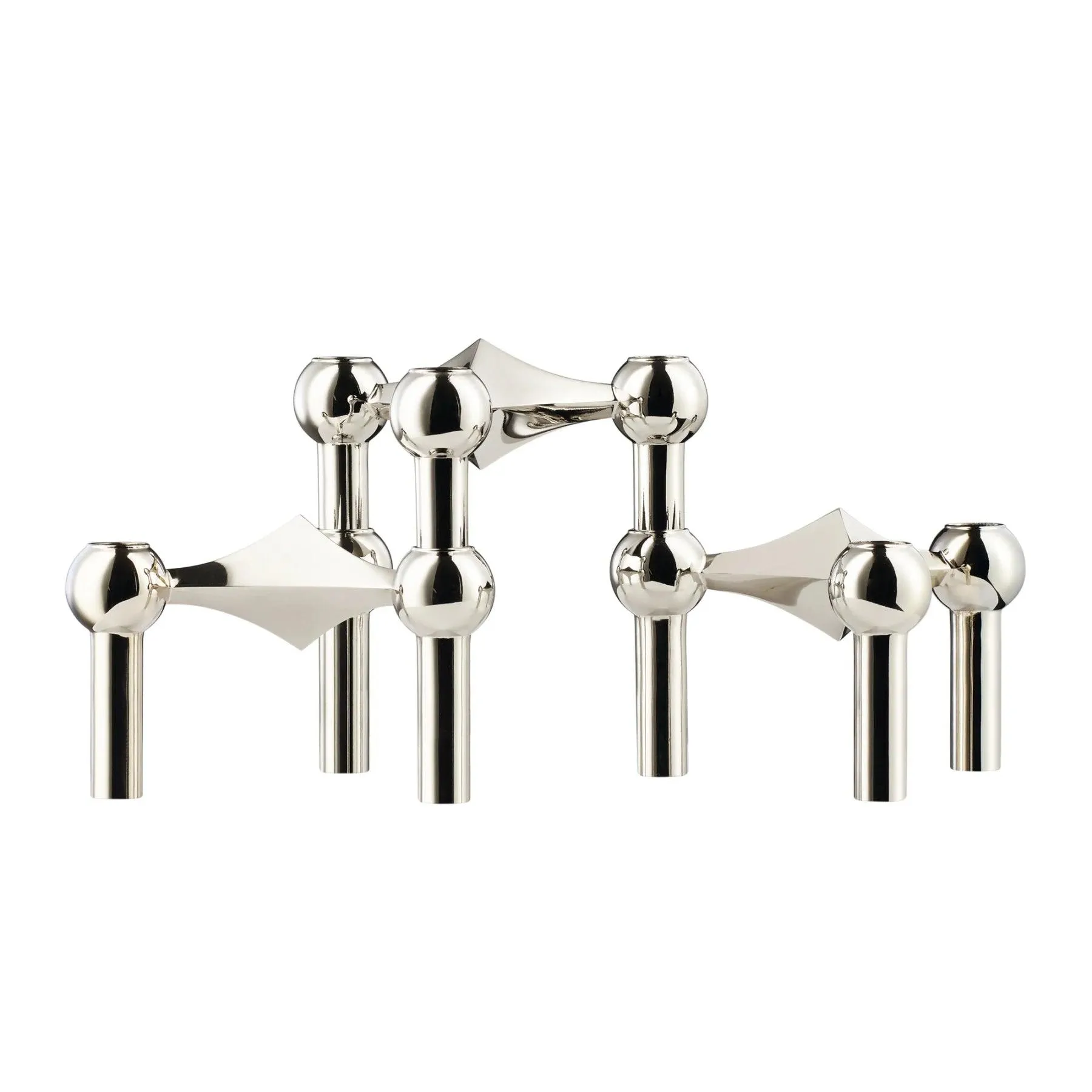 STOFF NAGEL chrome candle holder set