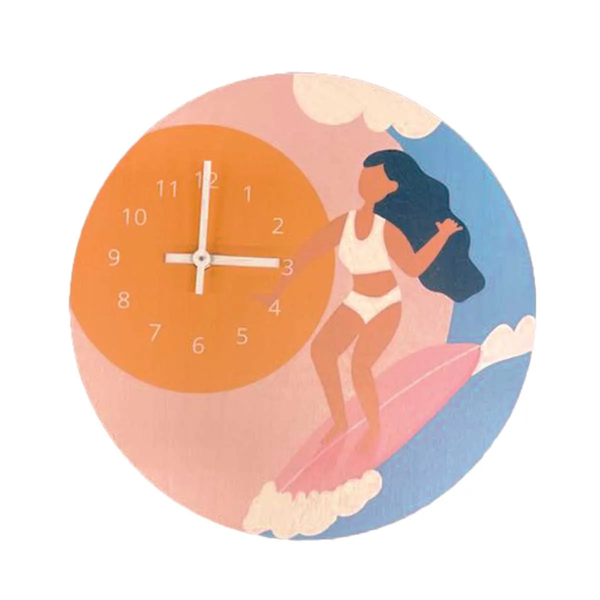 Surfer Girl Clock