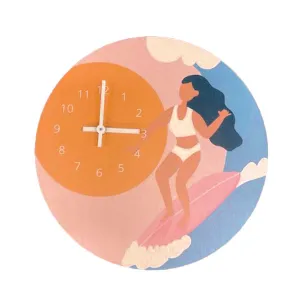 Surfer Girl Clock