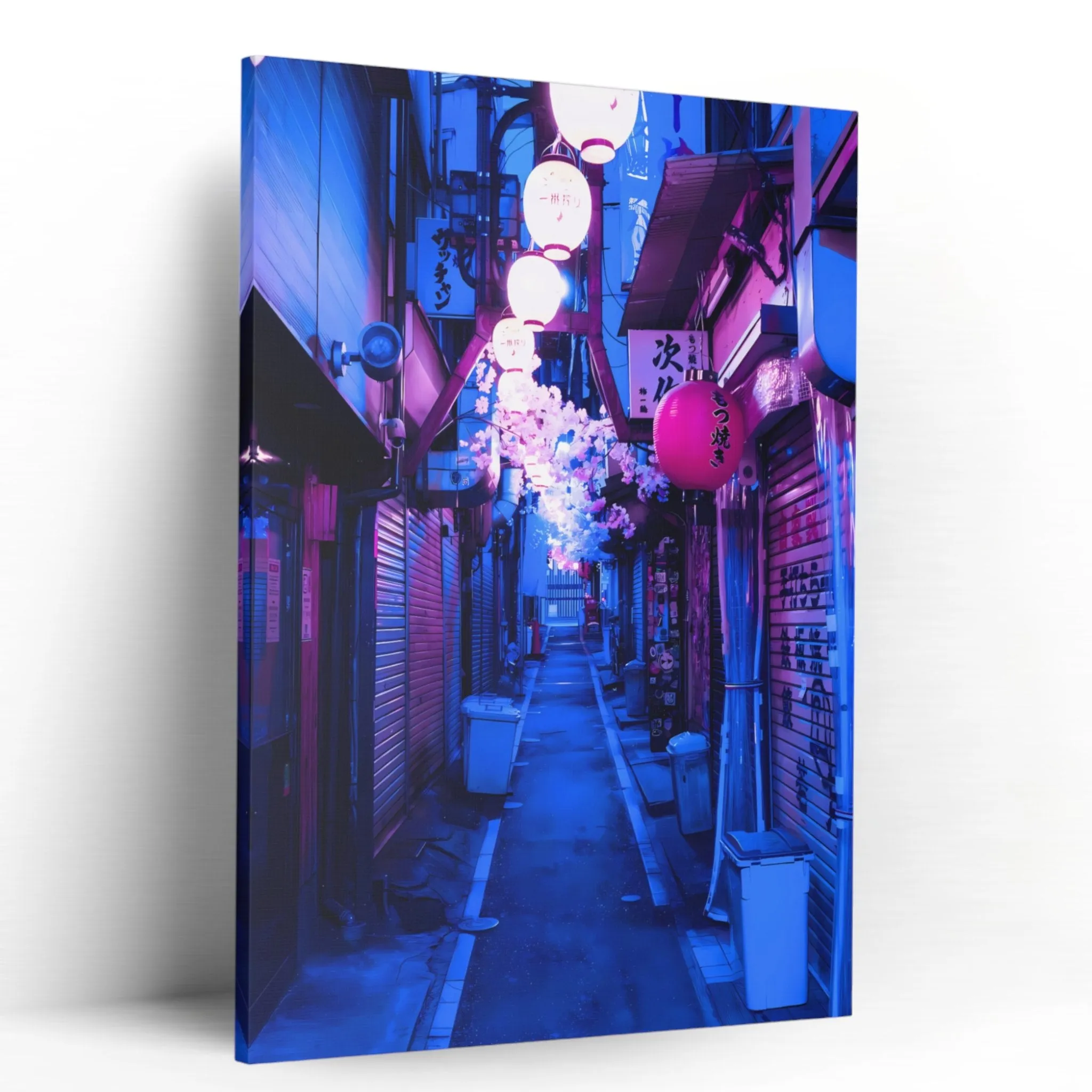 The Blue Alley (Japanese-Street) Canvas