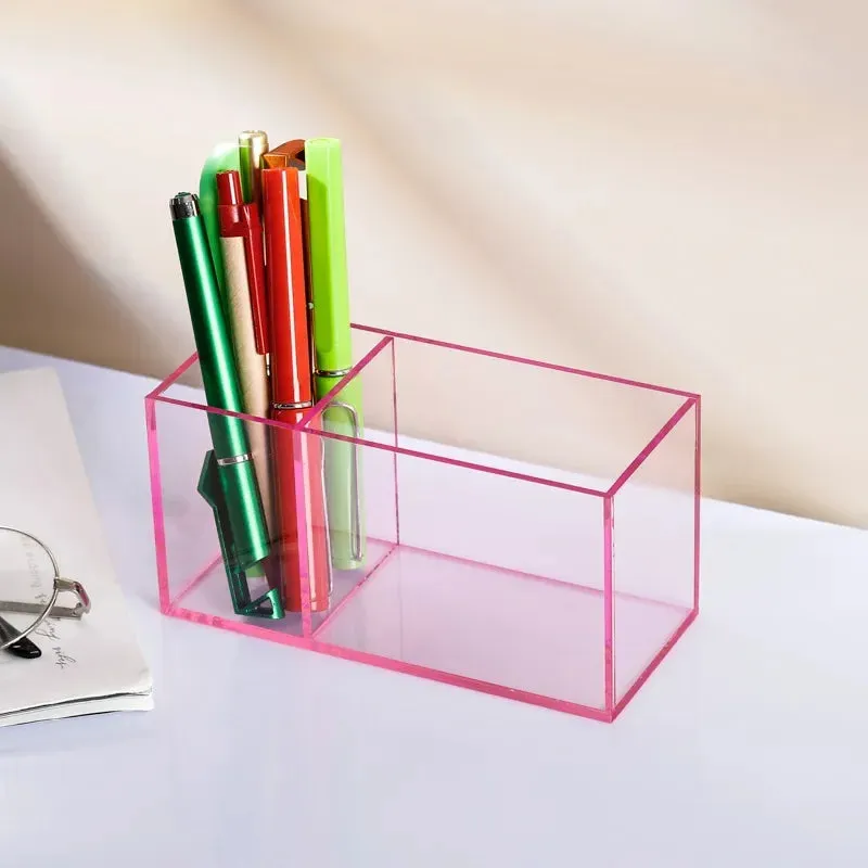 Transparent Color Acrylic Pen Holder