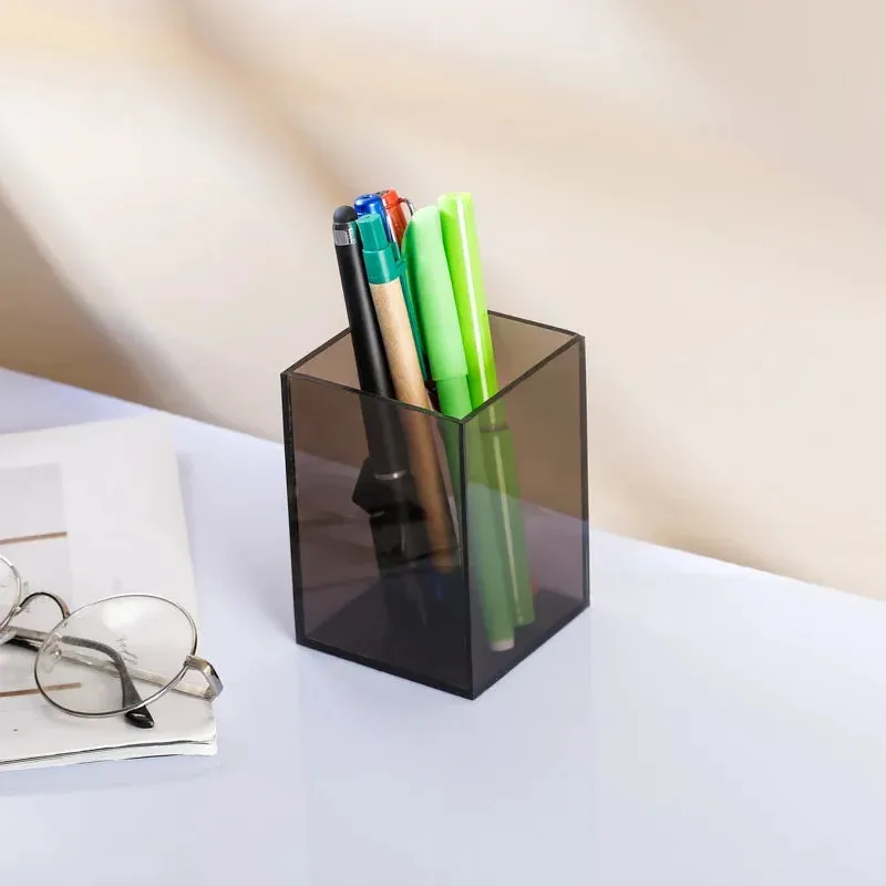 Transparent Color Acrylic Pen Holder