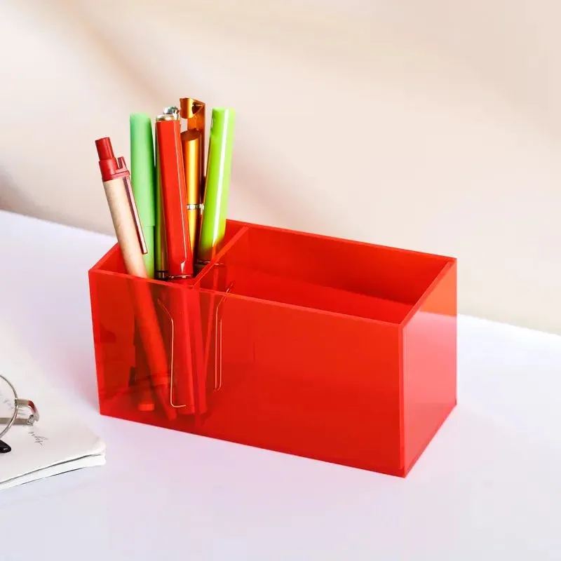 Transparent Color Acrylic Pen Holder