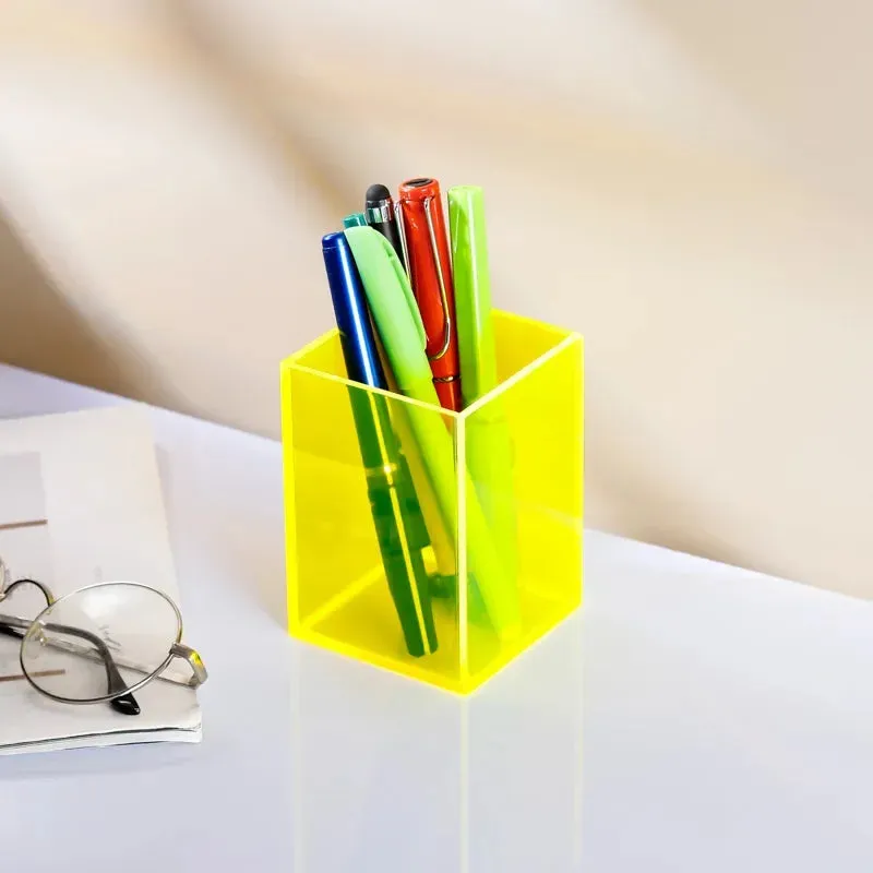 Transparent Color Acrylic Pen Holder