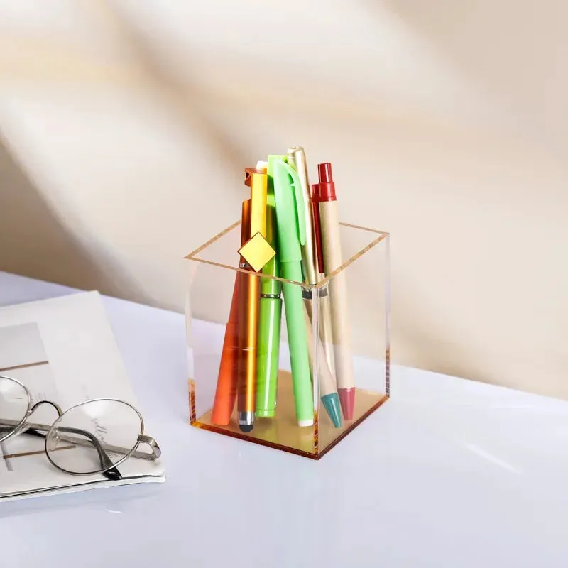 Transparent Color Acrylic Pen Holder