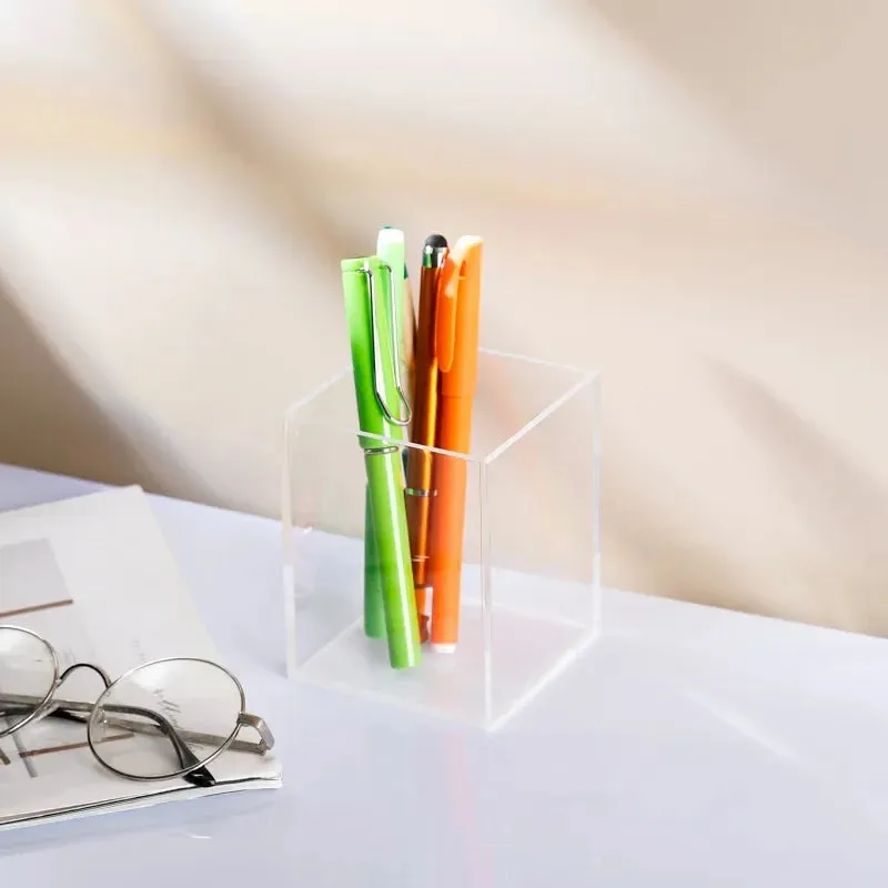 Transparent Color Acrylic Pen Holder