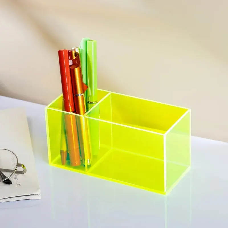 Transparent Color Acrylic Pen Holder