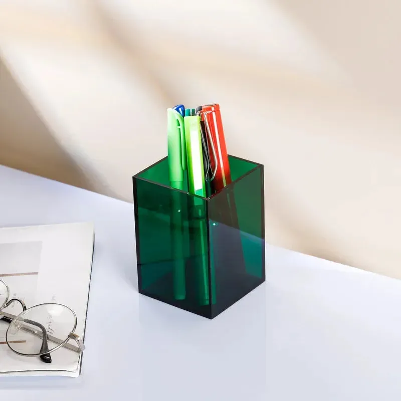 Transparent Color Acrylic Pen Holder