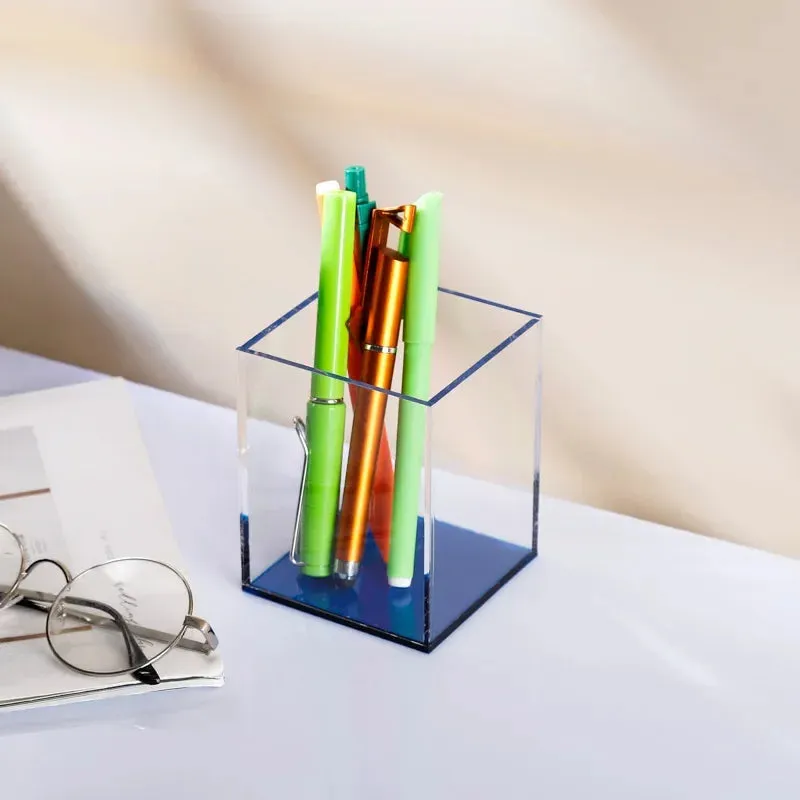 Transparent Color Acrylic Pen Holder