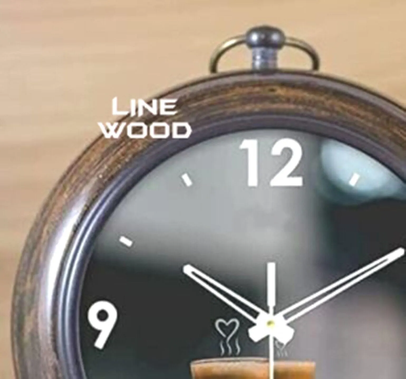 Unique Antique Collection - Handmade Antique Wooden 5" Table Top Clock Desk Clock Tea Style Hanging Clock Home & Office, Bed Room, Decor Wedding Gift (Brown)