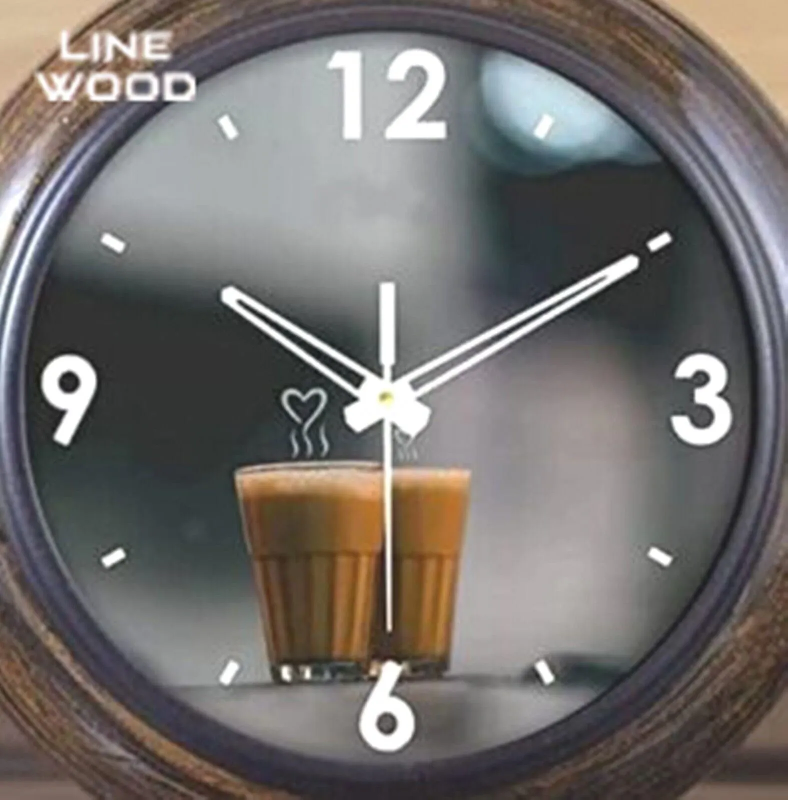 Unique Antique Collection - Handmade Antique Wooden 5" Table Top Clock Desk Clock Tea Style Hanging Clock Home & Office, Bed Room, Decor Wedding Gift (Brown)