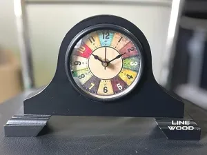 Unique Antique Collection Handmade Antique Wooden 6" Table Top Clock Desk Clock Vintage Style Hanging Clock Home & Office, Bed Room, Decor Gift Item (Multi Color)