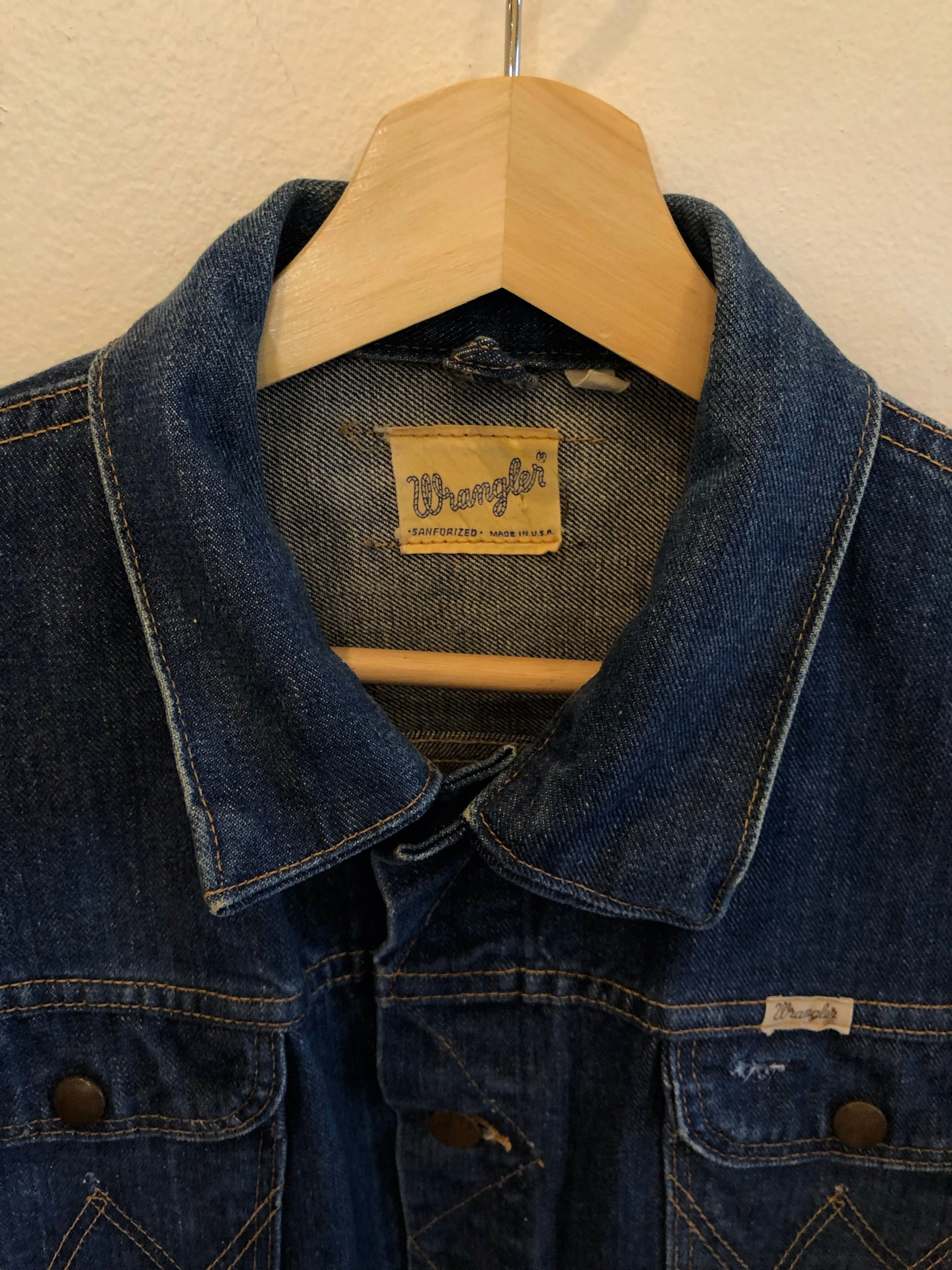 Vintage 1960s Wrangler Sanforized 24MJ Selvedge Denim Jacket
