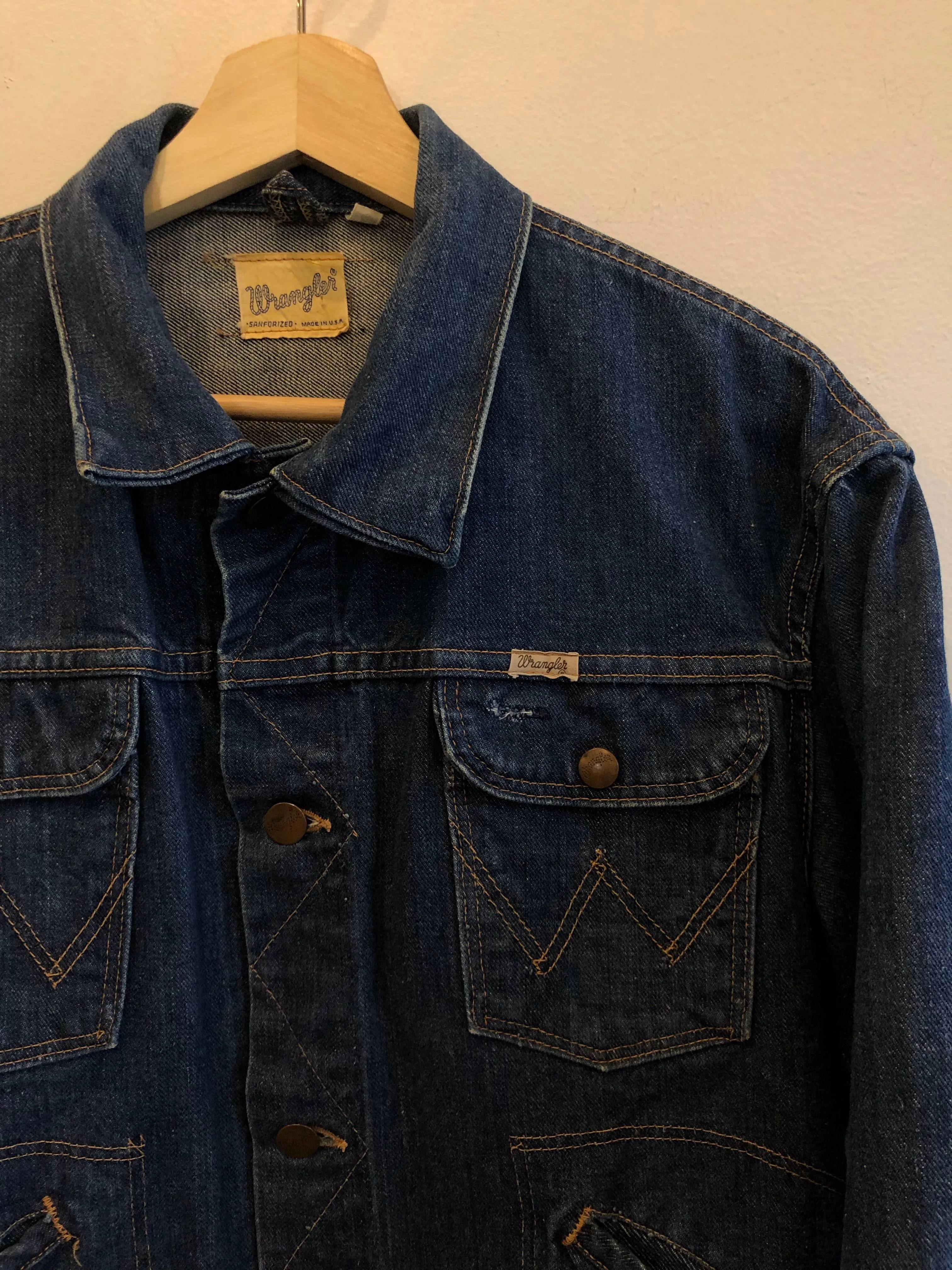 Vintage 1960s Wrangler Sanforized 24MJ Selvedge Denim Jacket