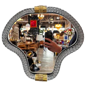 Vintage Italian Curvilinear Murano Wall Mirror 1940s