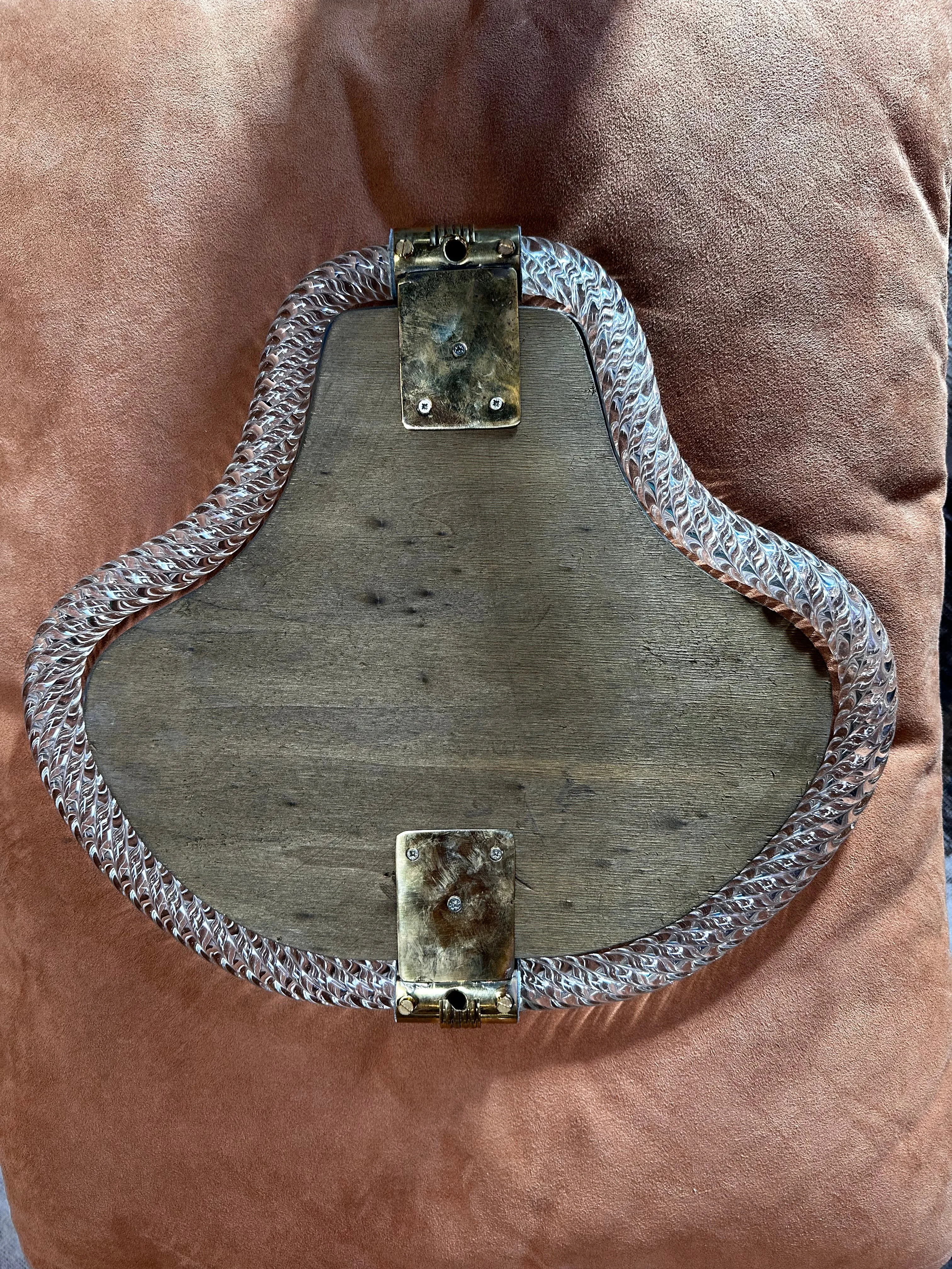 Vintage Italian Curvilinear Murano Wall Mirror 1940s