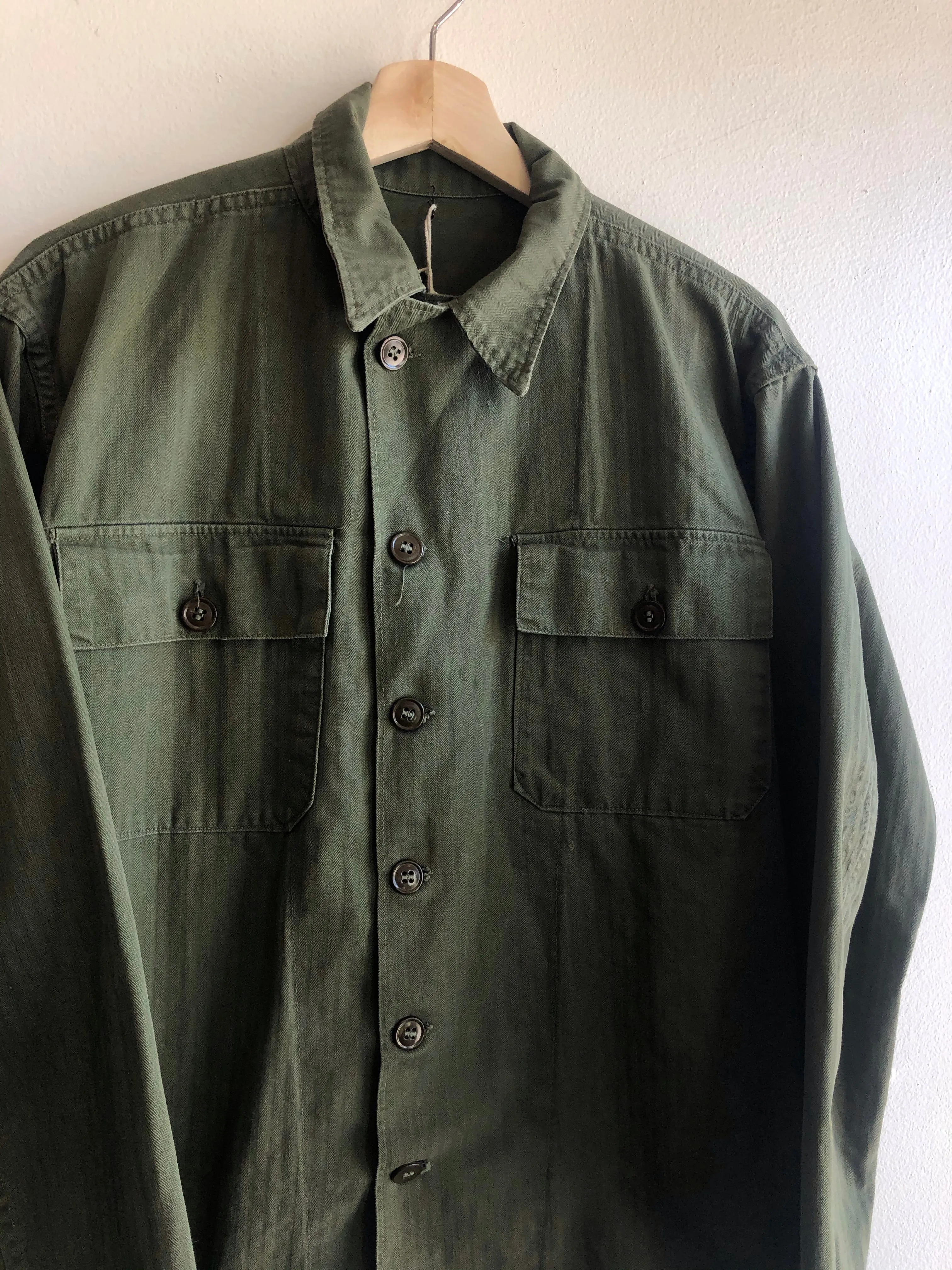 Vintage Post-WW2 HBT Army Shirt