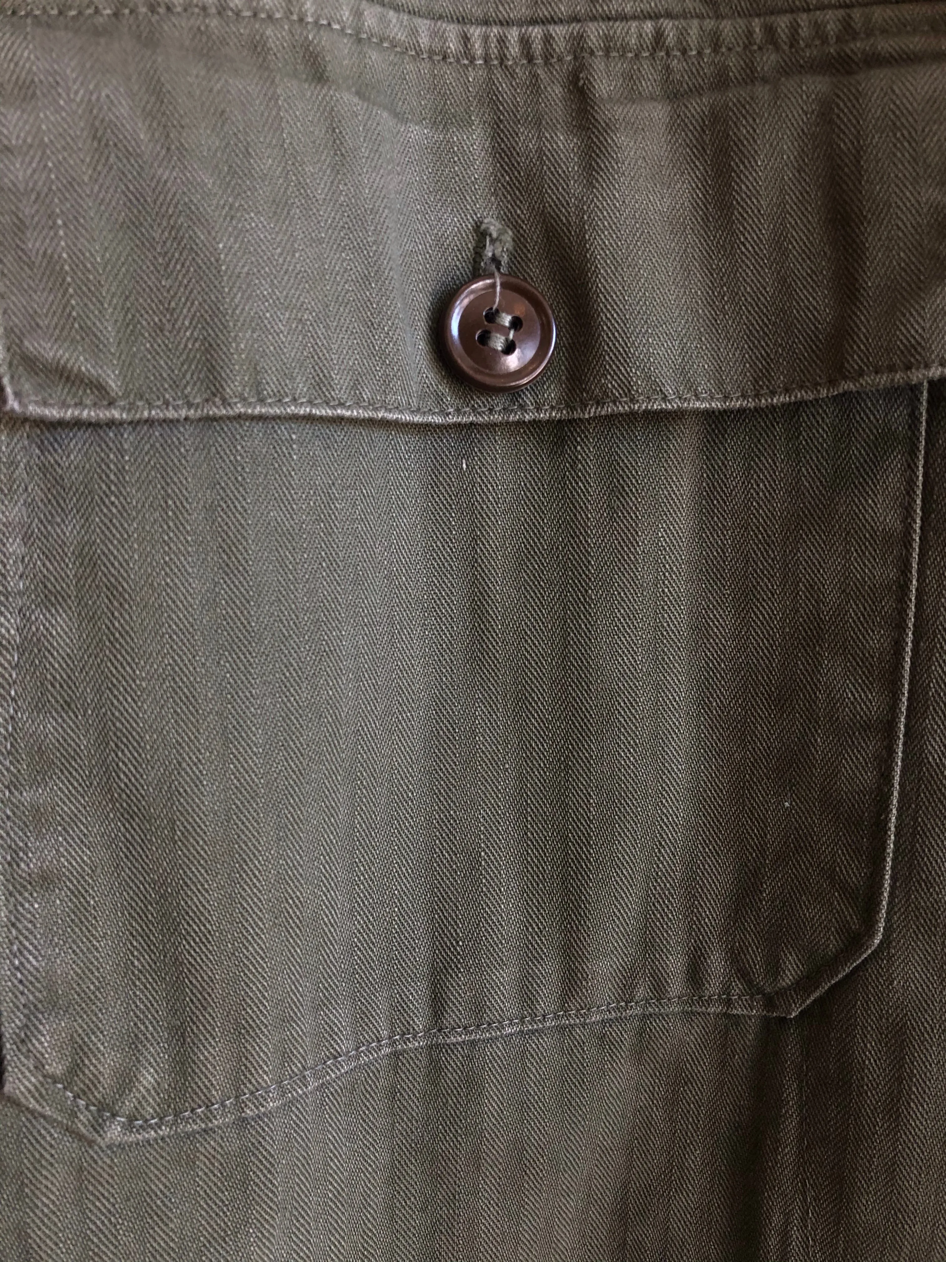 Vintage Post-WW2 HBT Army Shirt