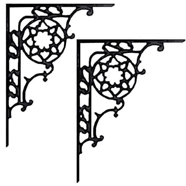 Vintage Wrought Iron Shelf Brackets